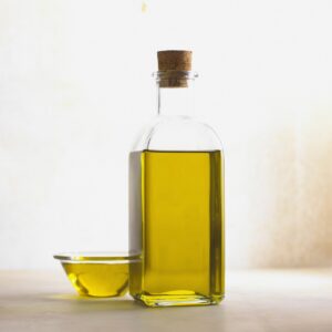 huile d'olive sans un récipient en verre